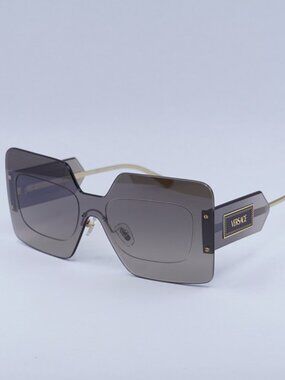 Versace VE2277 10026I Sunglasses Light Transparent Brown Shield Frame